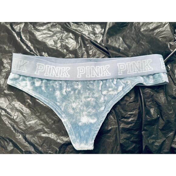 3 BRAND NEW CRUSHED VELVET PINK VICTORIA'S SECRET THONGS S - Picture 3 of 6